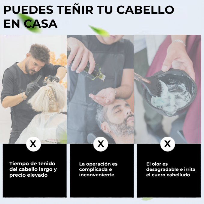 Shampoo Negro Tinte 3 en 1 – Tapa Canas al Instante