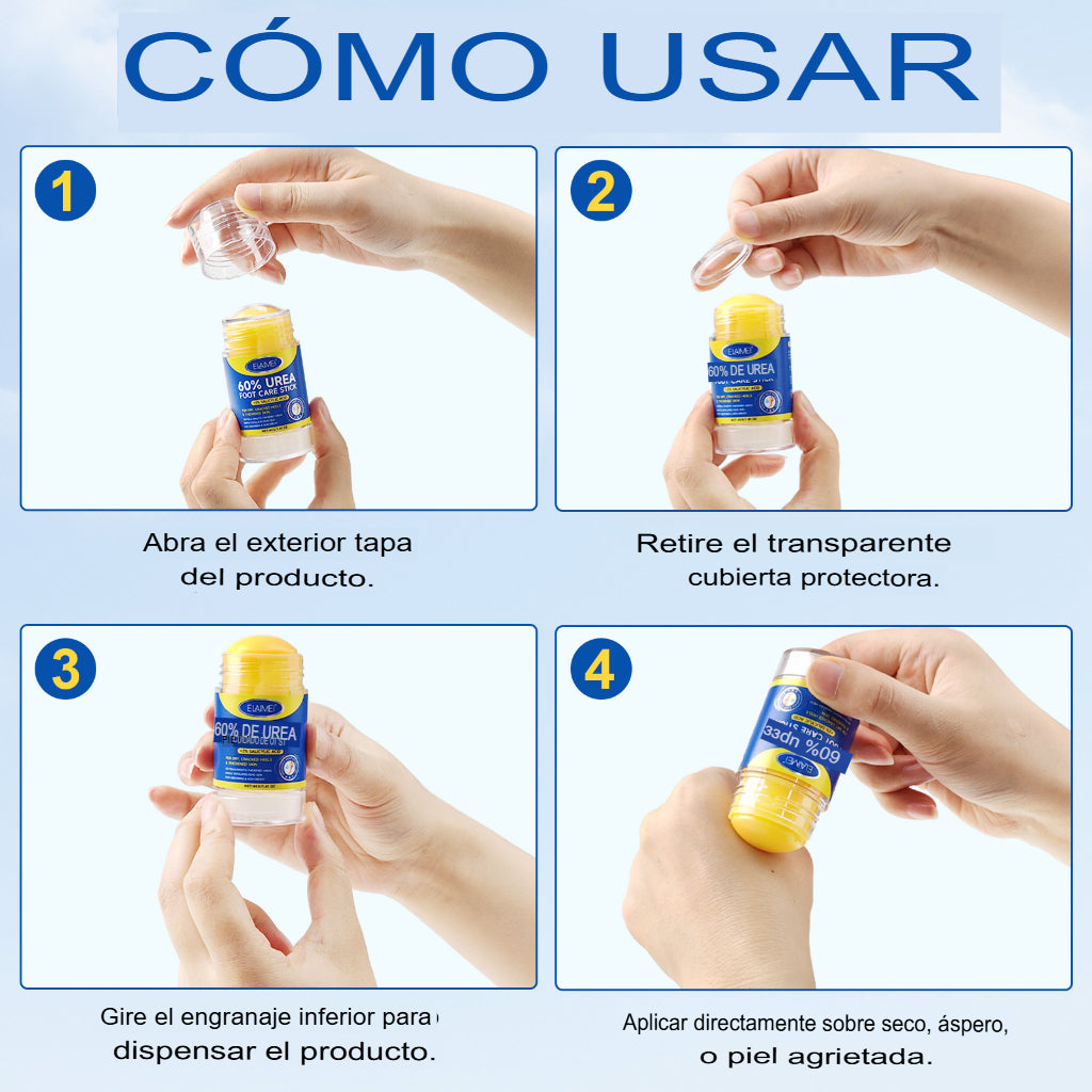 Combo Pies Suaves — Stick Urea 60% + Calcetín de Silicona | Resultados en 7 días
